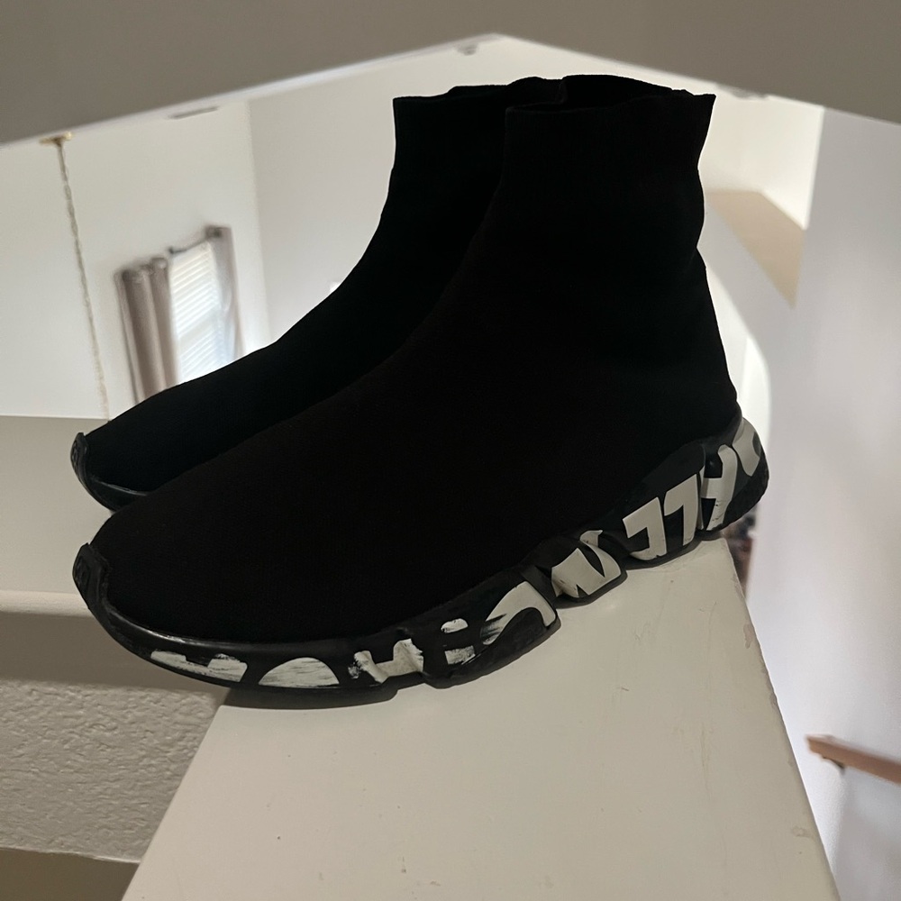 Balenciaga Black and White Sneakers
